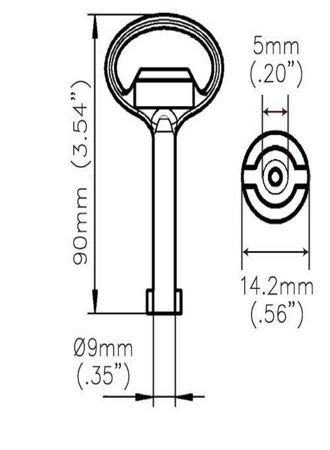 Rittal 2531.000, Double-Bit Enclosure Key, No. 5 - Image 2